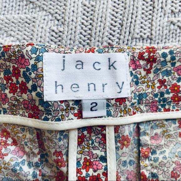 Vintage Jack Henry red floral clam digger pants - Picture 7 of 10